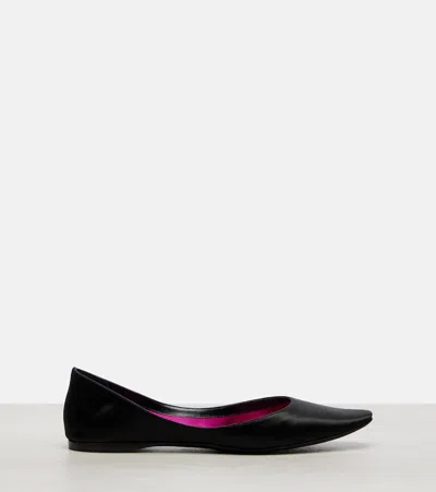 Saint Laurent Lou Satin Crêpe Ballet Flats