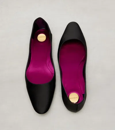 Saint Laurent Lou Satin Crêpe Ballet Flats
