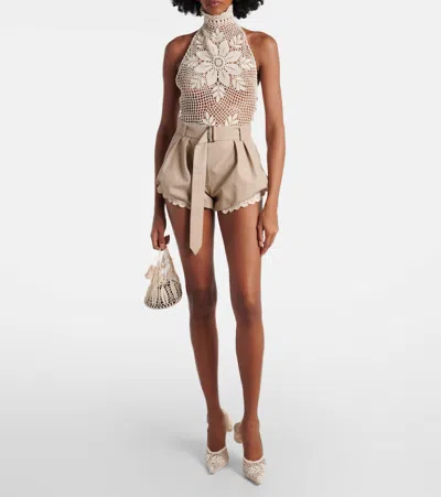Magda Butrym Crochet And Leather Mules