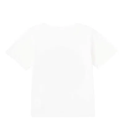 Stella Mccartney Logo Cotton Jersey T-shirt In White