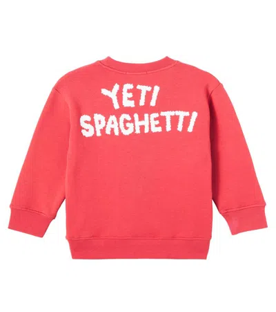 Stella Mccartney Printed Cotton Jersey Sweatshirt In Red