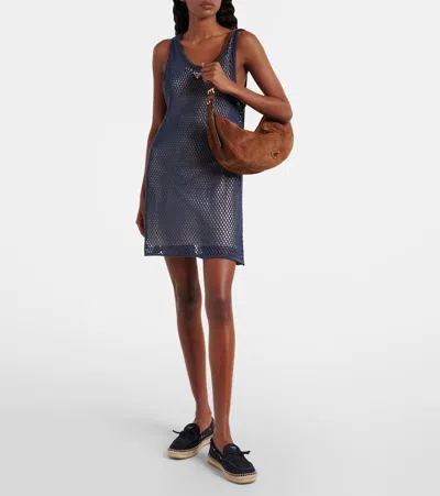 Prada Demi-lune Large Suede Shoulder Bag
