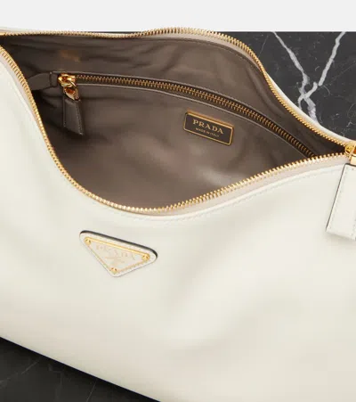 Prada Aimée Large Leather Shoulder Bag