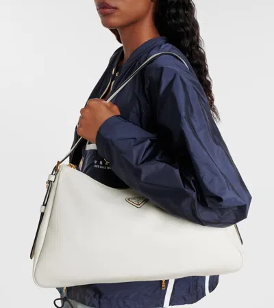 Prada Aimée Large Leather Shoulder Bag
