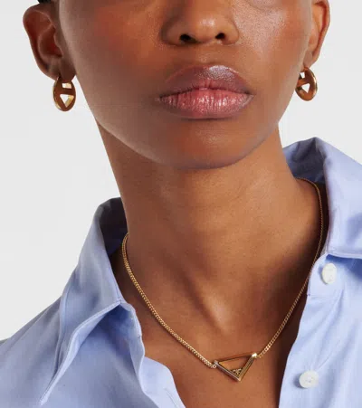 Prada Cutout Logo Earrings