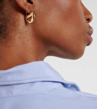 Prada Cutout Logo Earrings