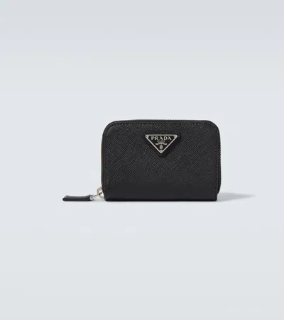 Prada Logo Saffiano Leather Coin Purse