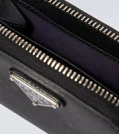 Prada Logo Saffiano Leather Coin Purse