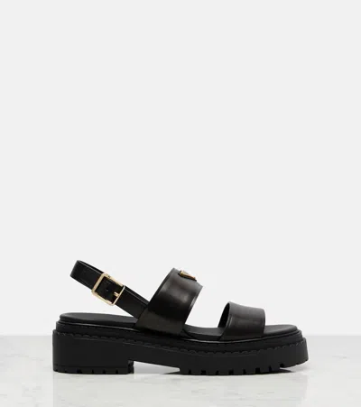 Prada Buckle-strap Platform Sandals In Black
