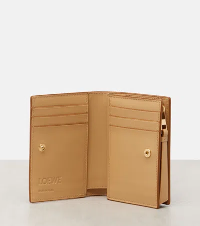 Loewe Puzzle Leather Wallet In Neutral