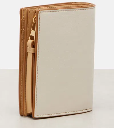 Loewe Puzzle Leather Wallet In Neutral
