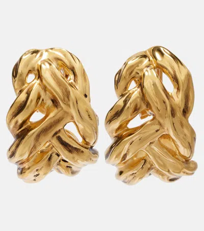 Saint Laurent Wheat Chain Clip-on Earrings