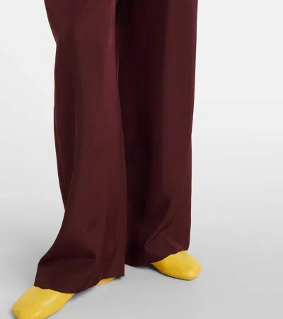Loewe Pleated Silk Straight Pants