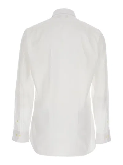 Polo Ralph Lauren White Shirt With Button-down Collar And Pony Embroidery On The Front In White