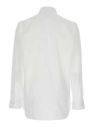 Polo Ralph Lauren White Shirt With Button-down Collar And Pony Embroidery On The Front