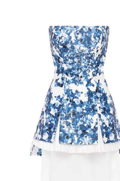 Milla 2-in-1 Blue Hydrangea Mini With A Detachable Underskirt