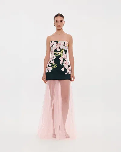 Milla 2-in-1 Floral Mini With A Detachable Candy Pink Sheer Underskirt