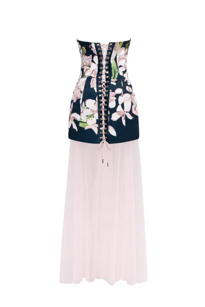 Milla 2-in-1 Floral Mini With A Detachable Candy Pink Sheer Underskirt