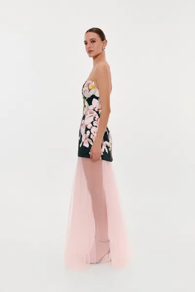 Milla 2-in-1 Floral Mini With A Detachable Candy Pink Sheer Underskirt