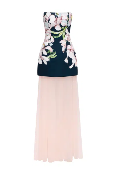 Milla 2-in-1 Floral Mini With A Detachable Light Peach Underskirt