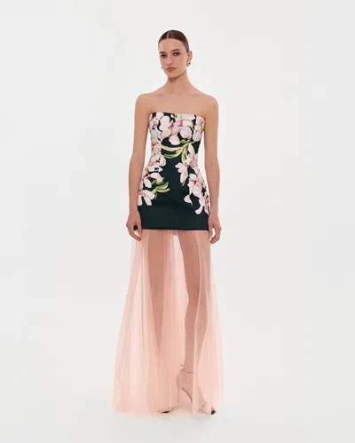 Milla 2-in-1 Floral Mini With A Detachable Light Peach Underskirt
