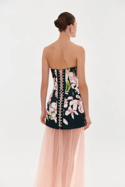 Milla 2-in-1 Floral Mini With A Detachable Light Peach Underskirt