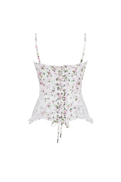 Milla Romantic Apple Blossom Corset With Rosebud Appliques