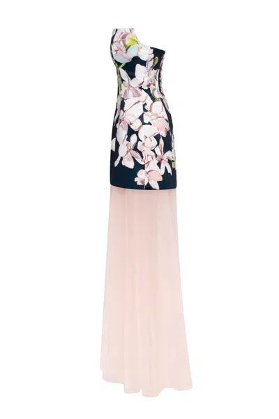 Milla 2-in-1 Floral Mini With A Detachable Light Peach Underskirt