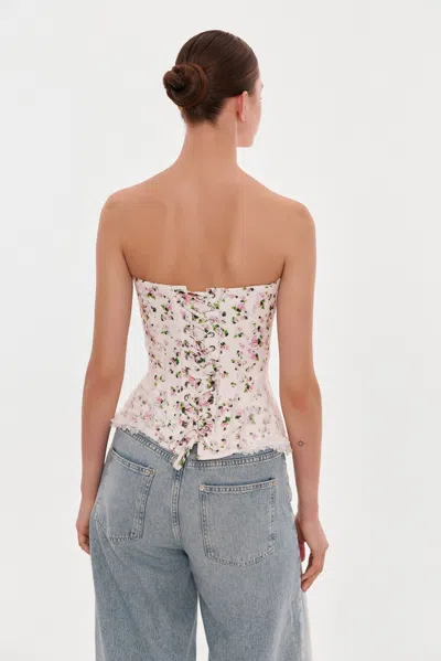 Milla Romantic Apple Blossom Corset With Rosebud Appliques
