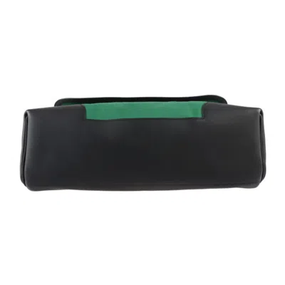Pre-owned Hermes Black Green Swift Leather Shoulder Bag ()