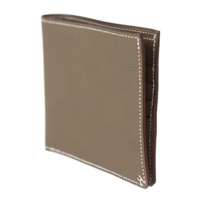 Pre-owned Hermes Etoupe Gray Wallet (bi-fold) ()