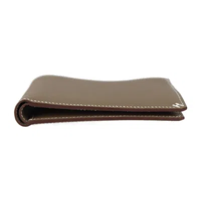Pre-owned Hermes Etoupe Gray Wallet (bi-fold) ()
