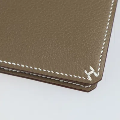 Pre-owned Hermes Etoupe Gray Wallet (bi-fold) ()