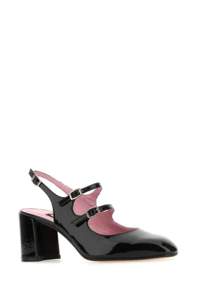 Carel Paris Banana Patent Leather Slingback Pumps In Black