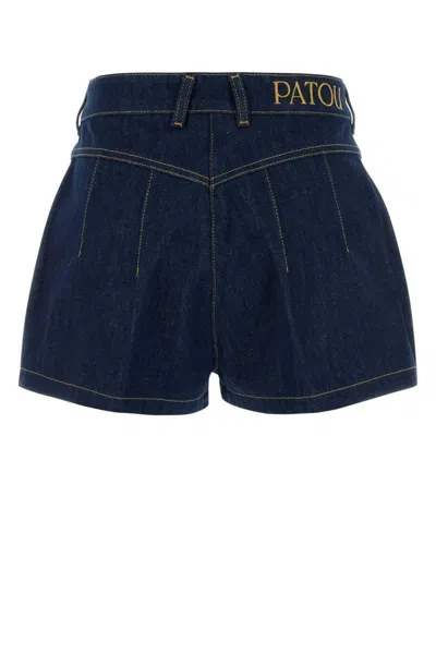 Patou Denim Shorts In Blue