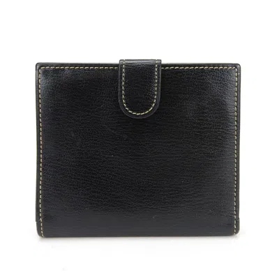 Pre-owned Loewe Black Brown Leather Wallet (bi-fold) () In Multi