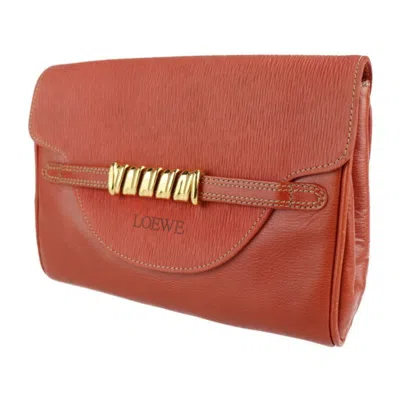 Pre-owned Loewe Leather Clutch Bag Handbag ()