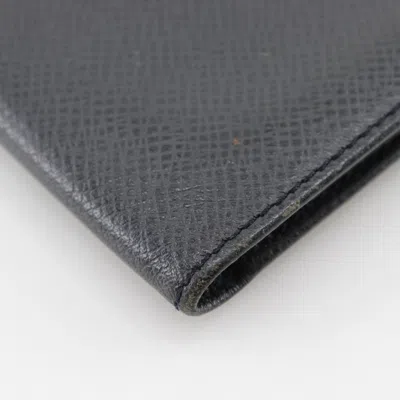 Pre-owned Louis Vuitton Ardoise Taiga Leather Long Bill Wallet (bi-fold) () In Gray