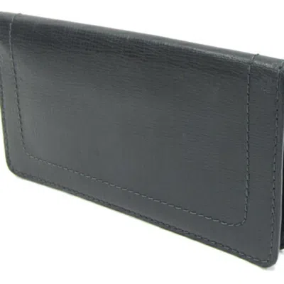 Pre-owned Louis Vuitton Basalt Black Utah Leather Long Bill Wallet (bi-fold) ()