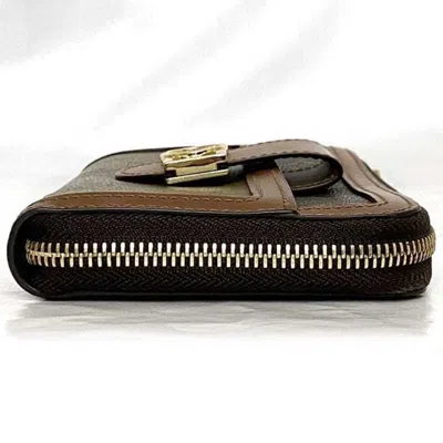 Pre-owned Louis Vuitton Beige Brown Monogram Reverse Monogram Reverse Leather Long Wallet (bi-fold) (