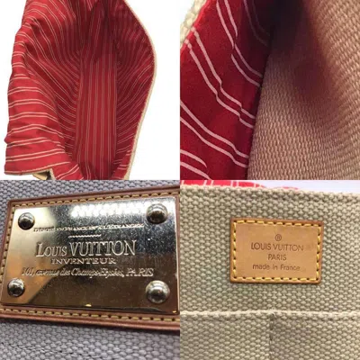 Pre-owned Louis Vuitton Beige Red Color Canvas Shoulder Bag ()