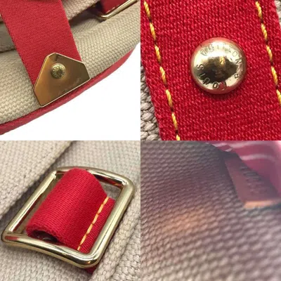 Pre-owned Louis Vuitton Beige Red Color Canvas Shoulder Bag ()