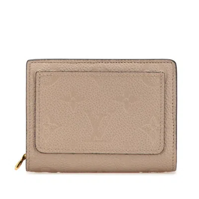 Pre-owned Louis Vuitton Beige Tourterelle Leather Wallet (bi-fold) () In Brown