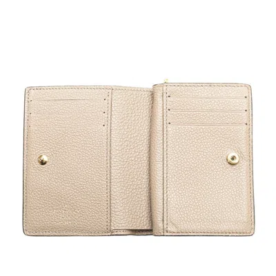 Pre-owned Louis Vuitton Beige Tourterelle Leather Wallet (bi-fold) () In Brown