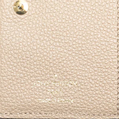 Pre-owned Louis Vuitton Beige Tourterelle Leather Wallet (bi-fold) () In Brown