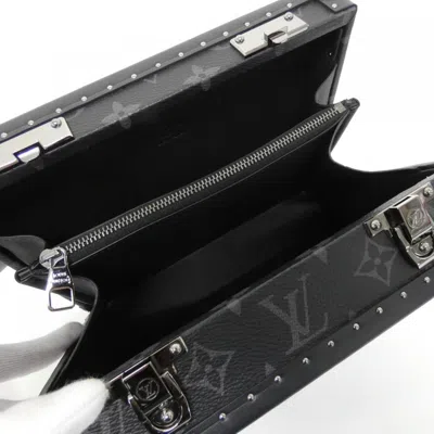 Pre-owned Louis Vuitton Black Coated Canvas Shoulder Bag ()