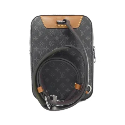 Pre-owned Louis Vuitton Black Coated Canvas Shoulder Bag ()