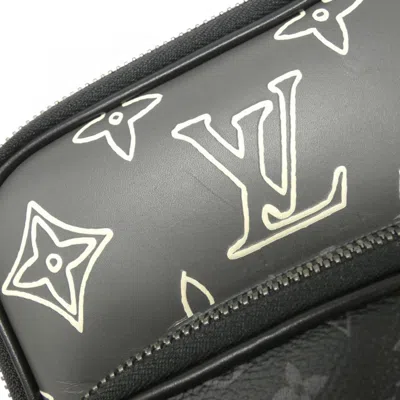 Pre-owned Louis Vuitton Black Coated Canvas Shoulder Bag ()
