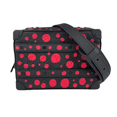 Pre-owned Louis Vuitton Black Galle Red Color Leather Handbag Shoulder Bag ()