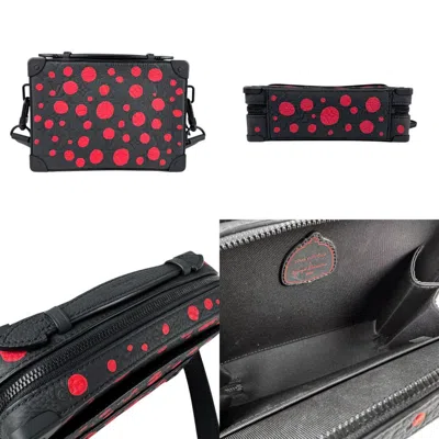 Pre-owned Louis Vuitton Black Galle Red Color Leather Handbag Shoulder Bag ()